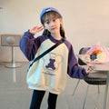 Girls' sweatshirt - spring/autumn collection  - stylish new arrivals - kids' spring outfit - long sleeve - little girl's spring clothing - loose fit top