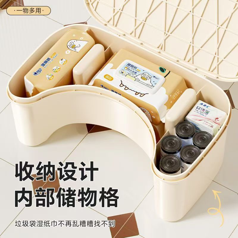 Cartoon collapsible toilet stool - kids' step stool, home use, thickened, non-slip toilet footrest, storage stool