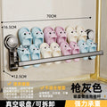 Suction cup slippers double pole punch-free bathroom toilet storage handy gadget wall-mounted drain home slipper rack