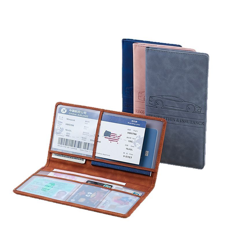 New simple unisex multi-function car ID holder, passport card bag,  air ticket storage card bag, card holder