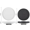 8inch steak plate + 10inch steak plate - rock black + rock white - 1 pack