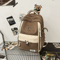 2025 new forest-inspired, high-style, large-capacity, durable, color-blocked backpack for middle and high school students, college students, and travel