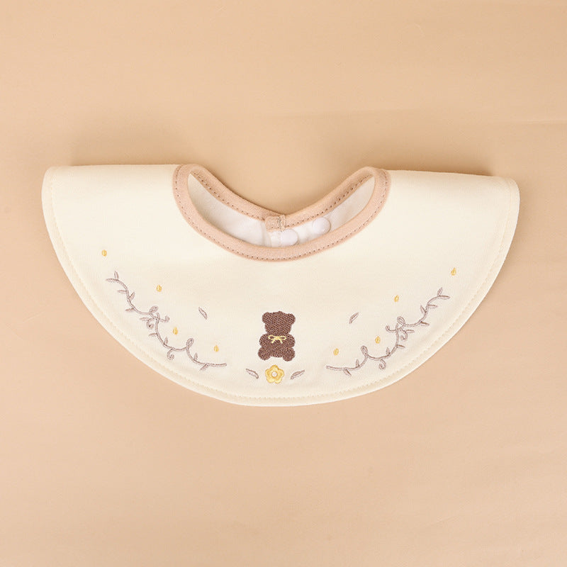 Single pack baby bib waterproof bib newborn combed cotton drool bib kids bib feeding bib cotton