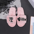 Cartoon cotton slippers women's winter home indoor 2024 new warm cute plush floor slippers household cotton slippers women