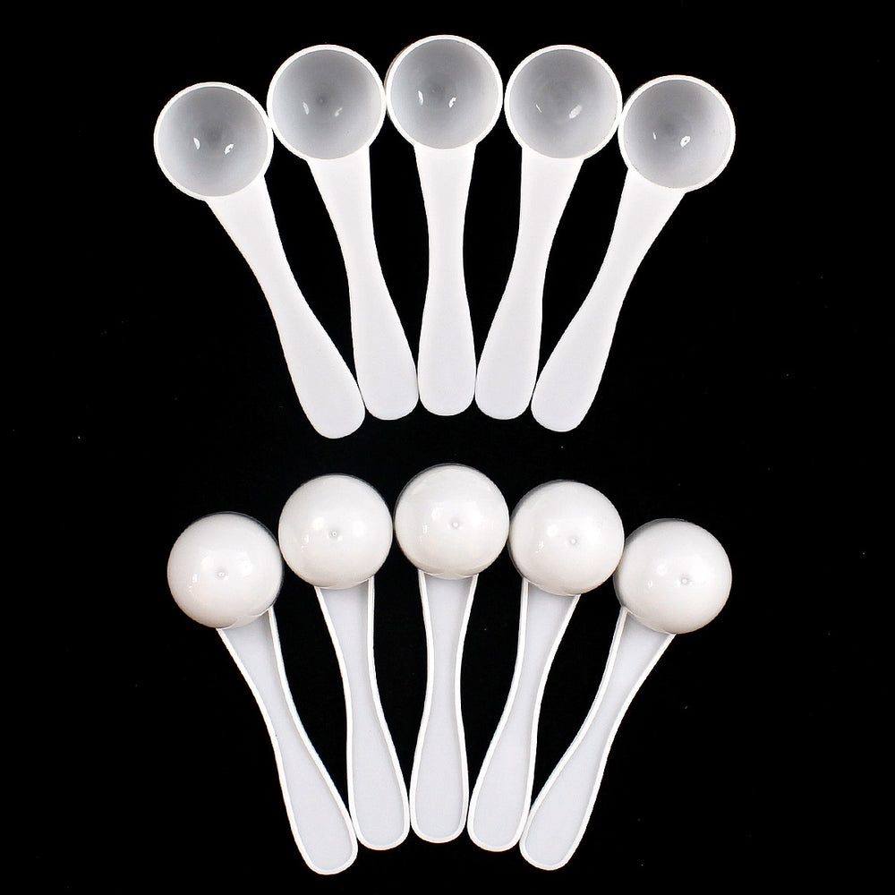 Plastic spoon 10ml measuring spoon facial mask powder spoon laundry powder feed fertilizer pesticide spoon filled with water 10g