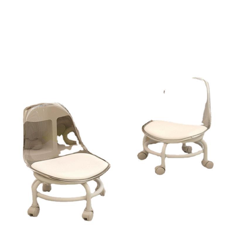 Popular for homemultifunctional beauty seam round stool chair pulley low stool universal wheel small stool with wheels rental room stool