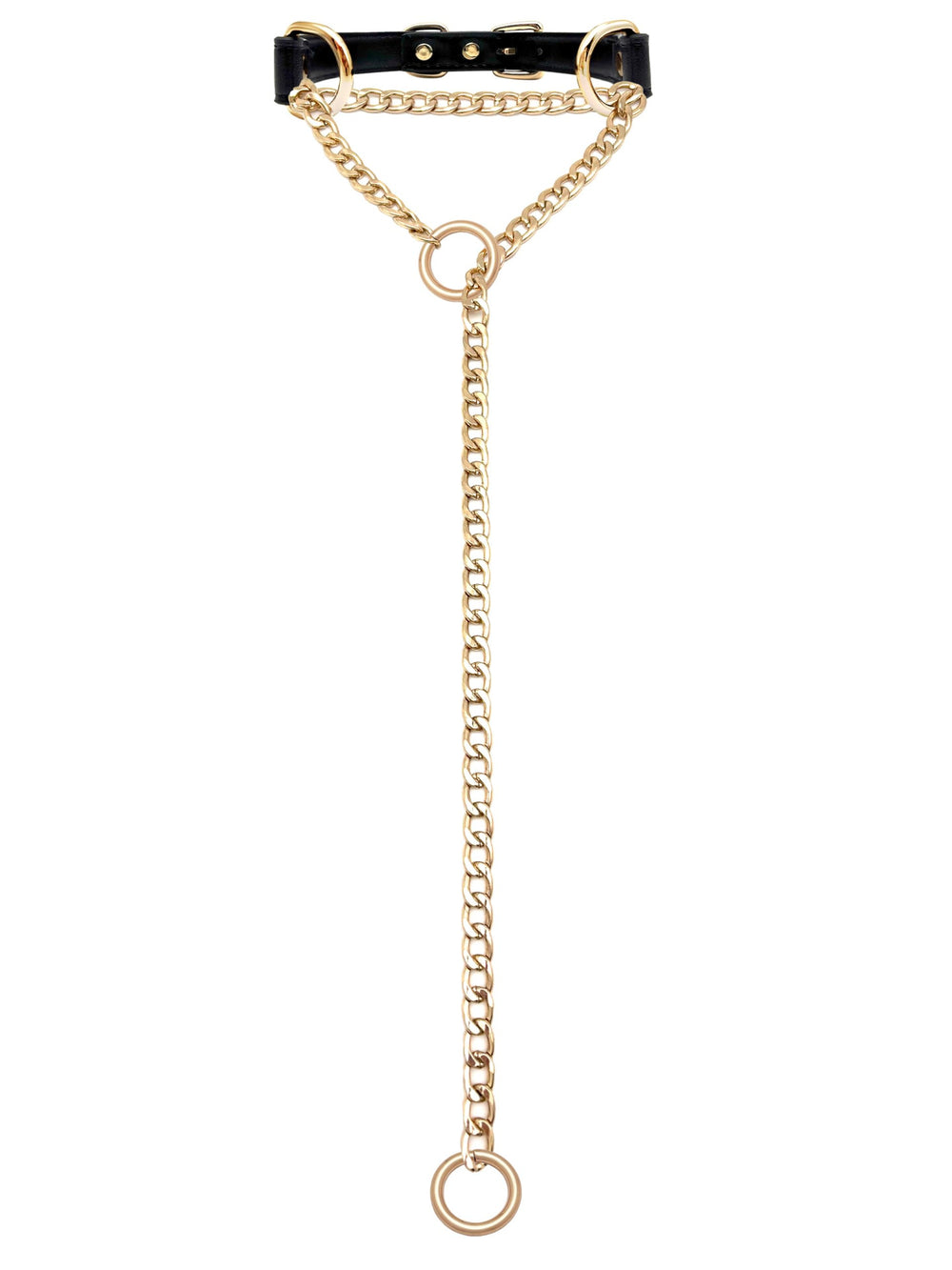 European and american new lariat heart necklace o-ring sliding chain necklace hip hop punk rock stainless steel pendant
