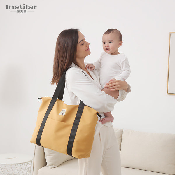 Yinxiuli Multifunctional Crossbody Shoulder Large Capacity Mommy Bag Waterproof Maternal and Infant Bag Portable Maternity Bag Cross-border
