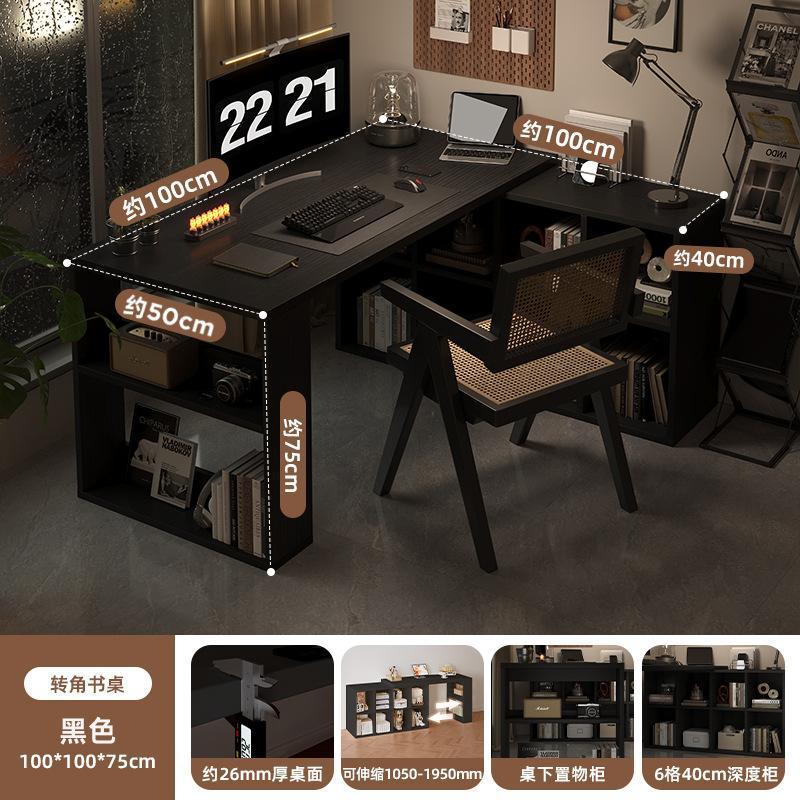 Corner desk bookshelf all-in-one desk l-shaped computer desk student home writing desk corner office desk bedroom desk