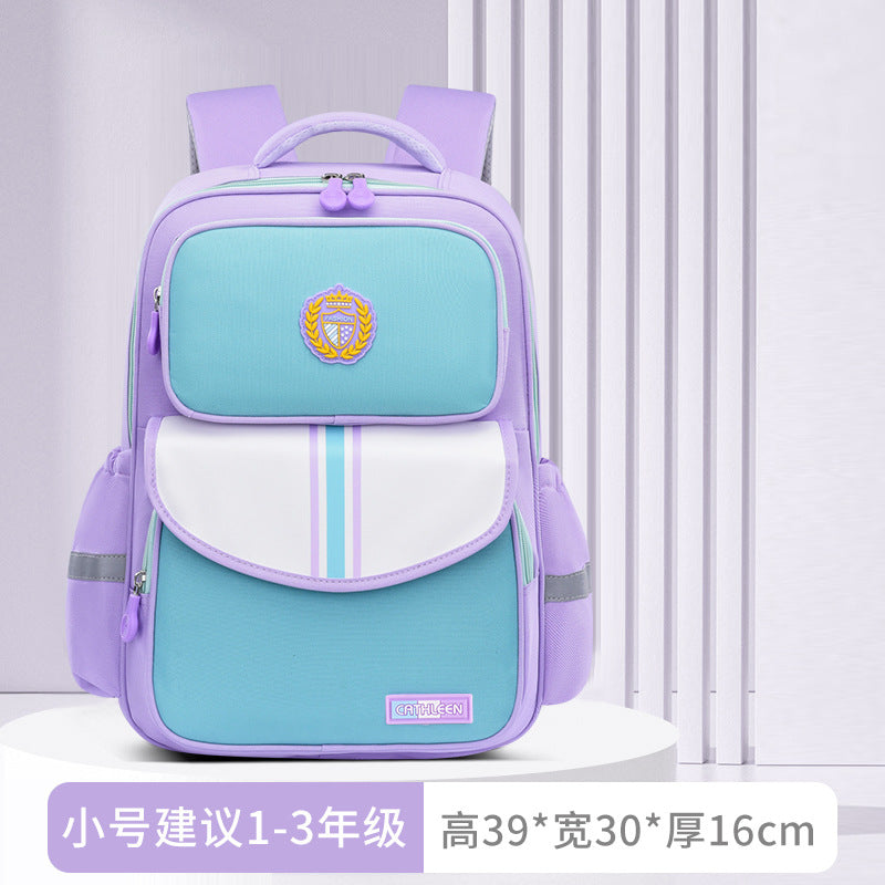 New primary school schoolbags for children in grades 3-6 to reduce the burden and wear-resistant Shaodong students  wholesale, light and cute
