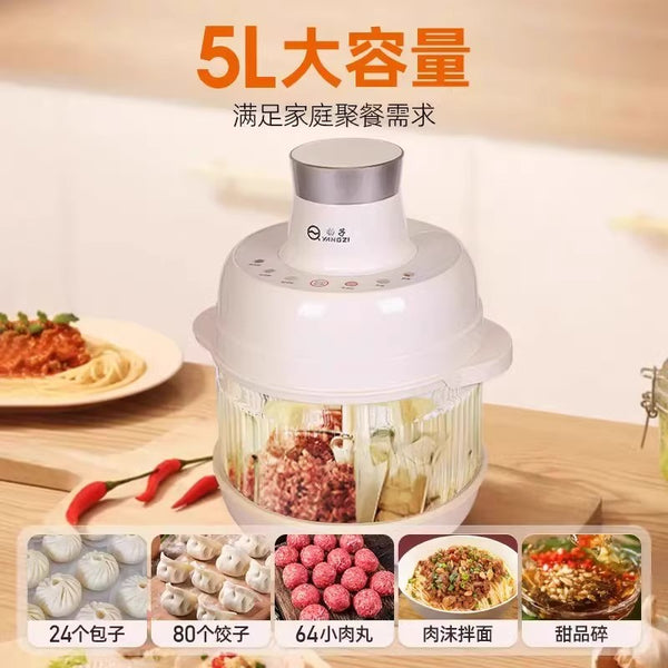 Yangzi Multifunctional Meat Grinder 5L Large Capacity Household Noodle Mixing Machine Automatic Kitchen Supplementary Food Cooking Machine