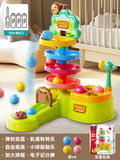 Baby educational fun ejection press shooting track ball spinning fun scoring game ball free stacking toy
