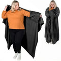 Flannel home wearable blanket - cozy, soft throw blanket for sofa, bed, adult gift, and outdoor cape