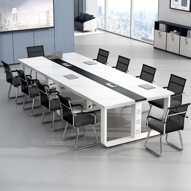 Conference table long table minimalist modern office desk and chair set meeting room bench table and chairs training table