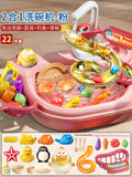 Kids' electric dishwasher - pretend play kitchen for boys and girls - fully automatic water play, educational fishing toy, water park fun!