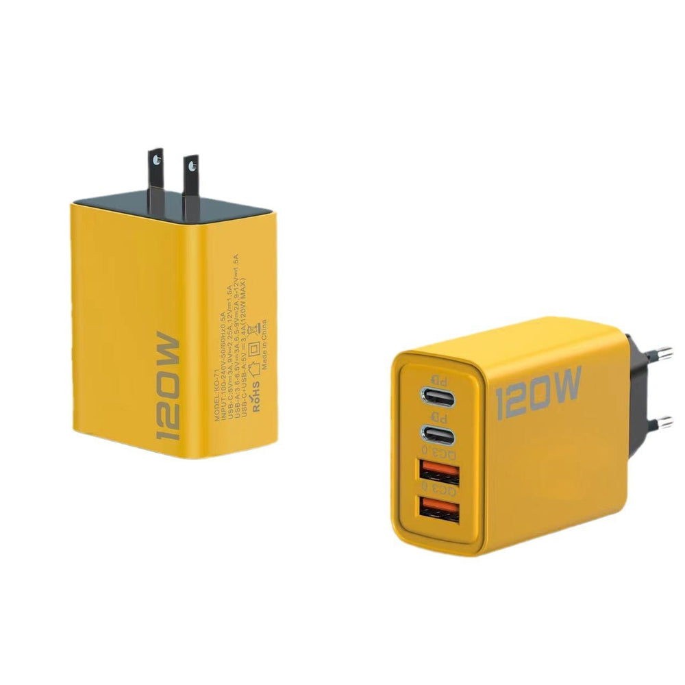 120w fast charging charging head multi-port mobile phone charging dual type-c + dual usb fast charging charging wholesale us regulations