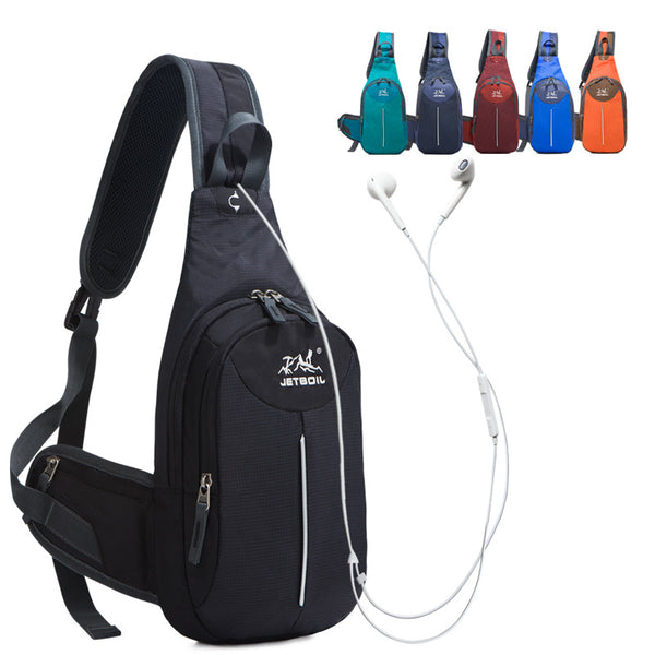 Wholesale messenger bag men's and women's outdoor leisure solid color breast bag mobile phone messenger bag knight fanny bag single shoulder messenger breast bag