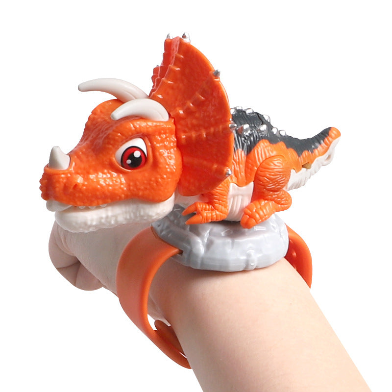 amazon new arrival dinosaur can be worn on the hand kids wireless pager walkie-talkie interactive boy toy