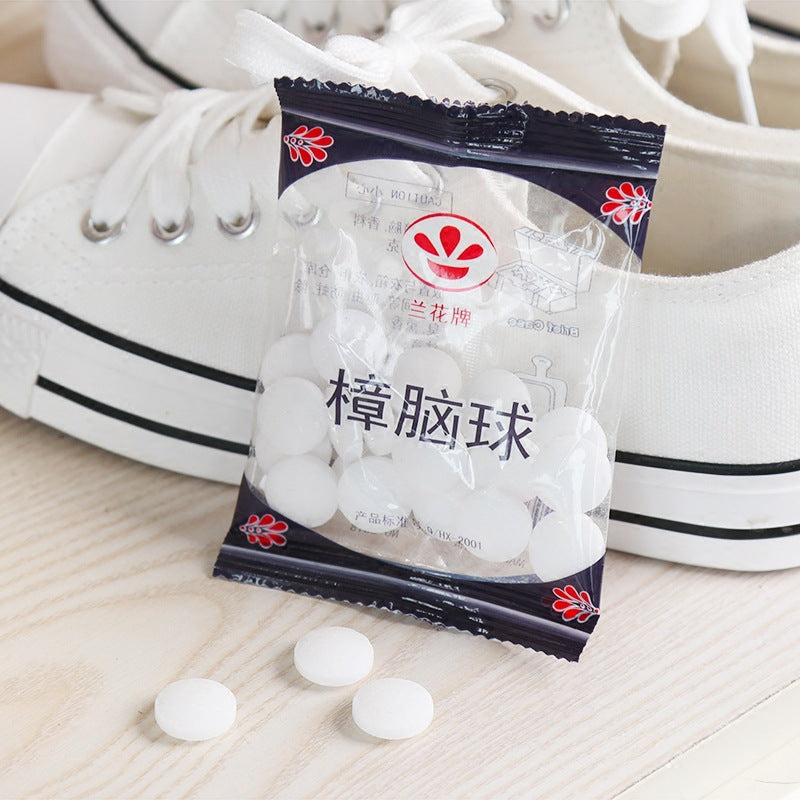 20 pcs odorless mothballs household wardrobe insect repellent clothing aromatic sanitary balls insect-proof, moisture-proof and mildew-proof camphor balls
