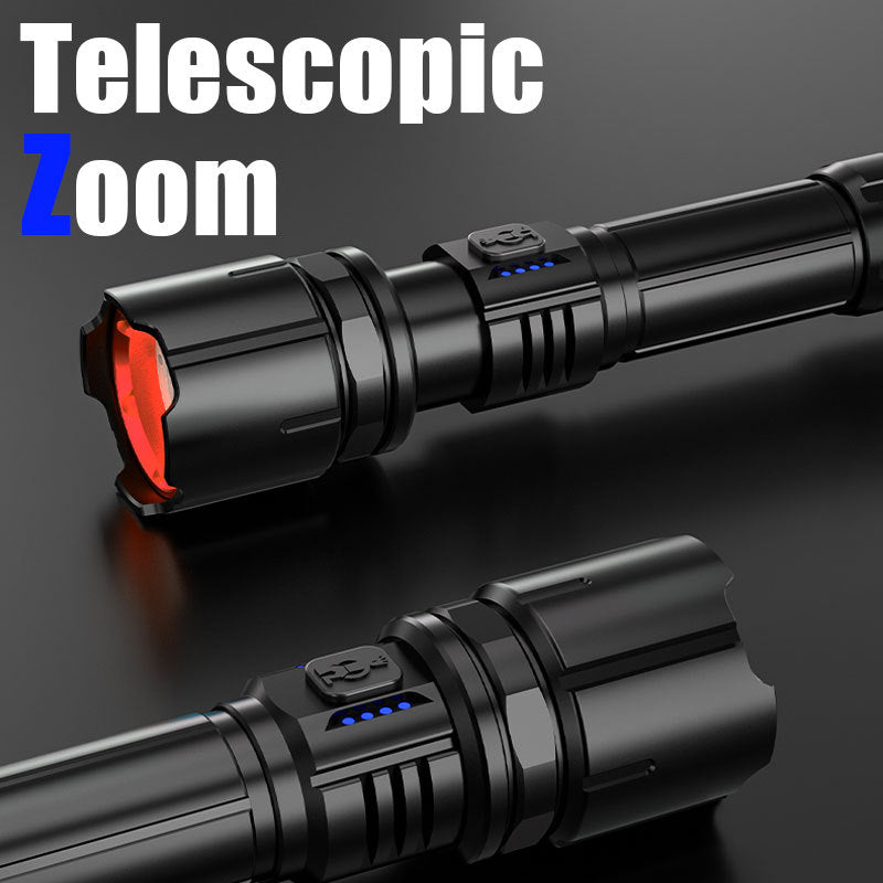 Cross-border charging super bright flashlight outdoor long-distance shooting household small emergency light portable mountaineering mini strong light flashlight