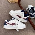 Preppy style national trend niche bread shoes women's ins trend 2026 summer new styleeasiest for matchthick sole round toetie back sneakers