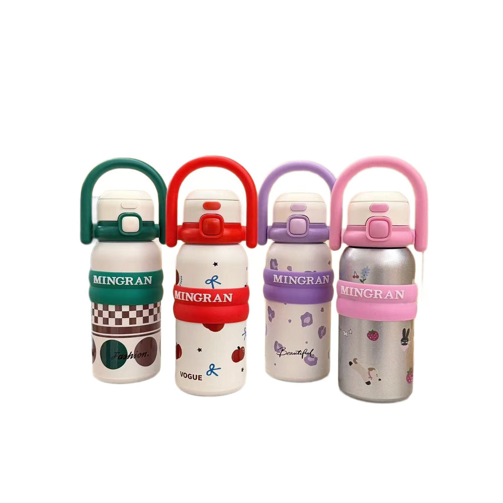 High-style insulated water bottle for girls, large-capacity kids' water cup, 316 stainless steel tumbler, convenient portable water bottle for students