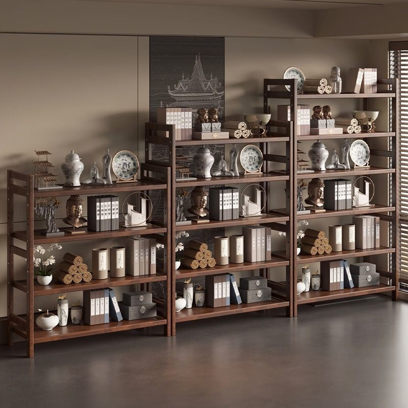 Solid wood chinoiserie tea set storage rack tea ornaments display rack tea cabinet small tea room storage cabinet