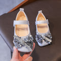 Girls' single shoes for kids, spring/autumn  collection: princess shoes for girls (mid-to-large size), korean style soft sole leather shoes with bow detail, perfect for performances