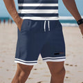 hot-selling men's polo shirt set, new summer two-piece casual short-sleeve and shorts set, dropshipping available