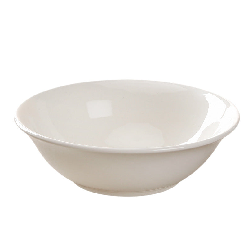 Wholesale pure white ceramic hat bowl for home soup bowl microwave oven can be used thickened oven mitts hotel processing lg