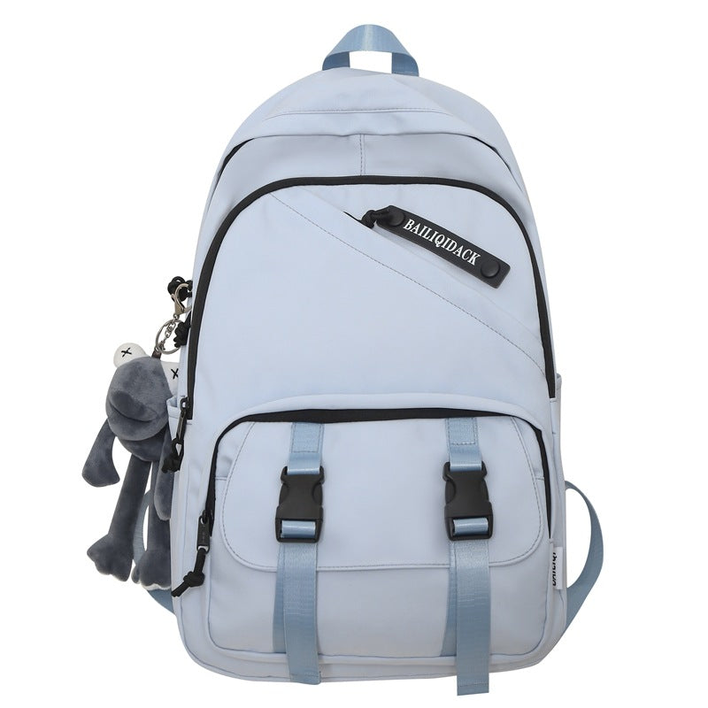 Spring backpack new colorway: mint green schoolbag for middle and high school students, casual travel, couples, and college students - breathable and lightweight