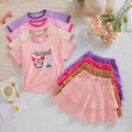 Girls' summer dress short-sleeve skirt set  new trendy popular kuromi children's skirt two-piece outfit