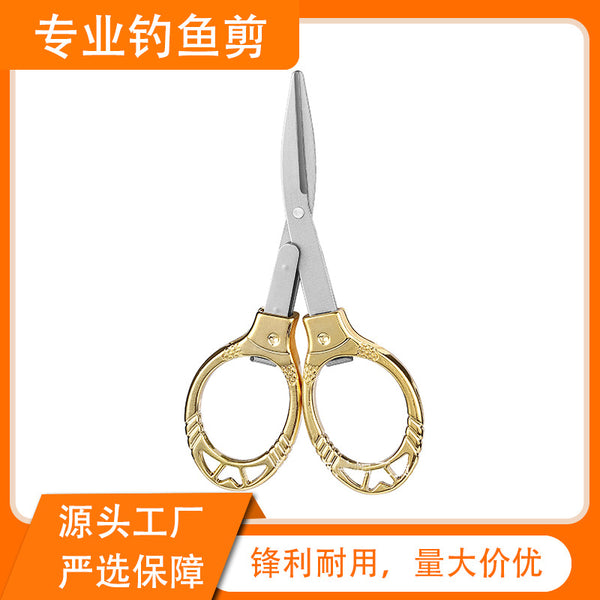 Stainless steel folding fishing line small scissors multi-functional outdoor travel retractable portable scissors manufacturers wholesale