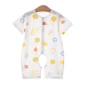 Baby short-sleeve romper with open crotch - summer outfit for infants and toddlers - class a pure cotton thin summer clothes - baby onesie for summer