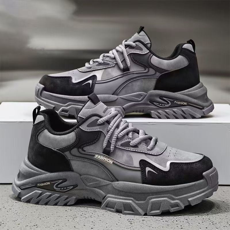 Men's sneakers: 2025 spring new arrivals - chunky sole, non-slip, casual, versatile, trendy student shoes, running shoes for men