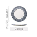 Ins embossed light luxury ceramic dinner plate - nordic high-end style for restaurants, hotels, steak, and dim sum presentation