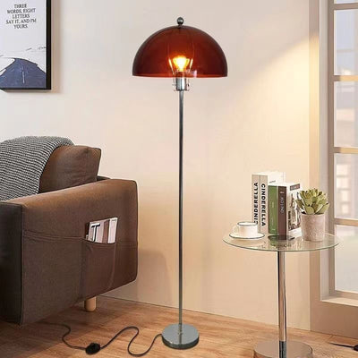 Influencer-approved mid-century modern bauhaus mushroom floor lamp - bedroom, living room, clear lampshade, creative umbrella design, vintage decorative table lamp