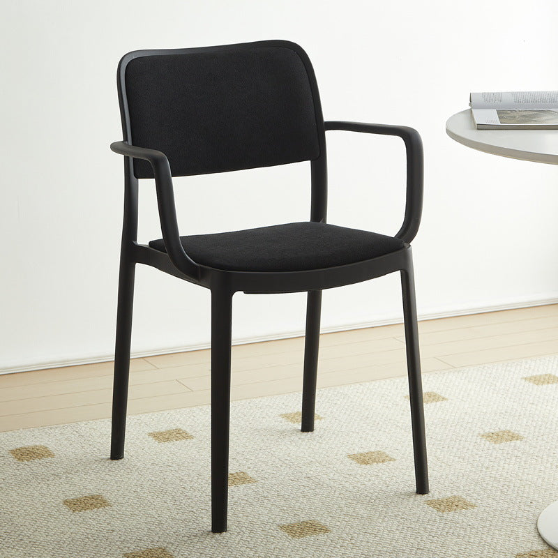 Scandinaviancasual soft-packed fabric dining chair back chair desk computer stool for home modern casual stackable chair