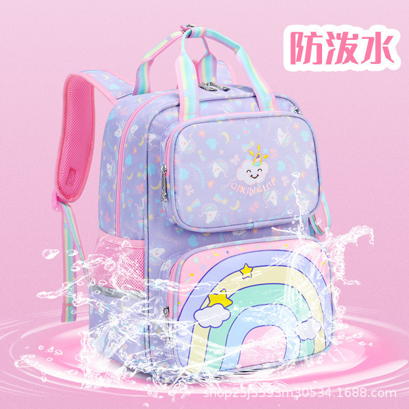 Primary school children's schoolbag wholesale  34th 5th and 6th grades to reduce the burden of spine protection large-capacity backpack
