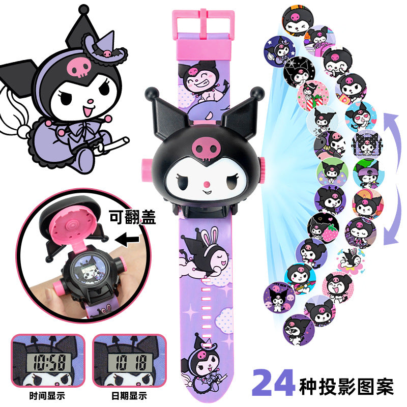 Culuo children's electronic projection watch mi girl children's day gift sanrio melody princess luminous toy