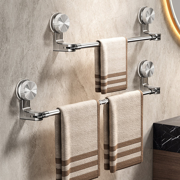 Suction cup towel rack toilet non-punching strong wall hanging bath towel rack bathroom rack telescopic towel bar hook