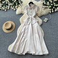 Elegant pink lace sleeveless dress - korean style, slimming a-line, perfect for work, summer, and a touch of class