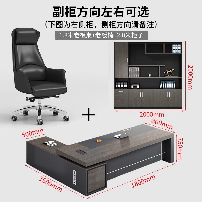 Saint li elegant executive desk office desk minimalist modern ceo desk chair set light luxury executive office table manager desk