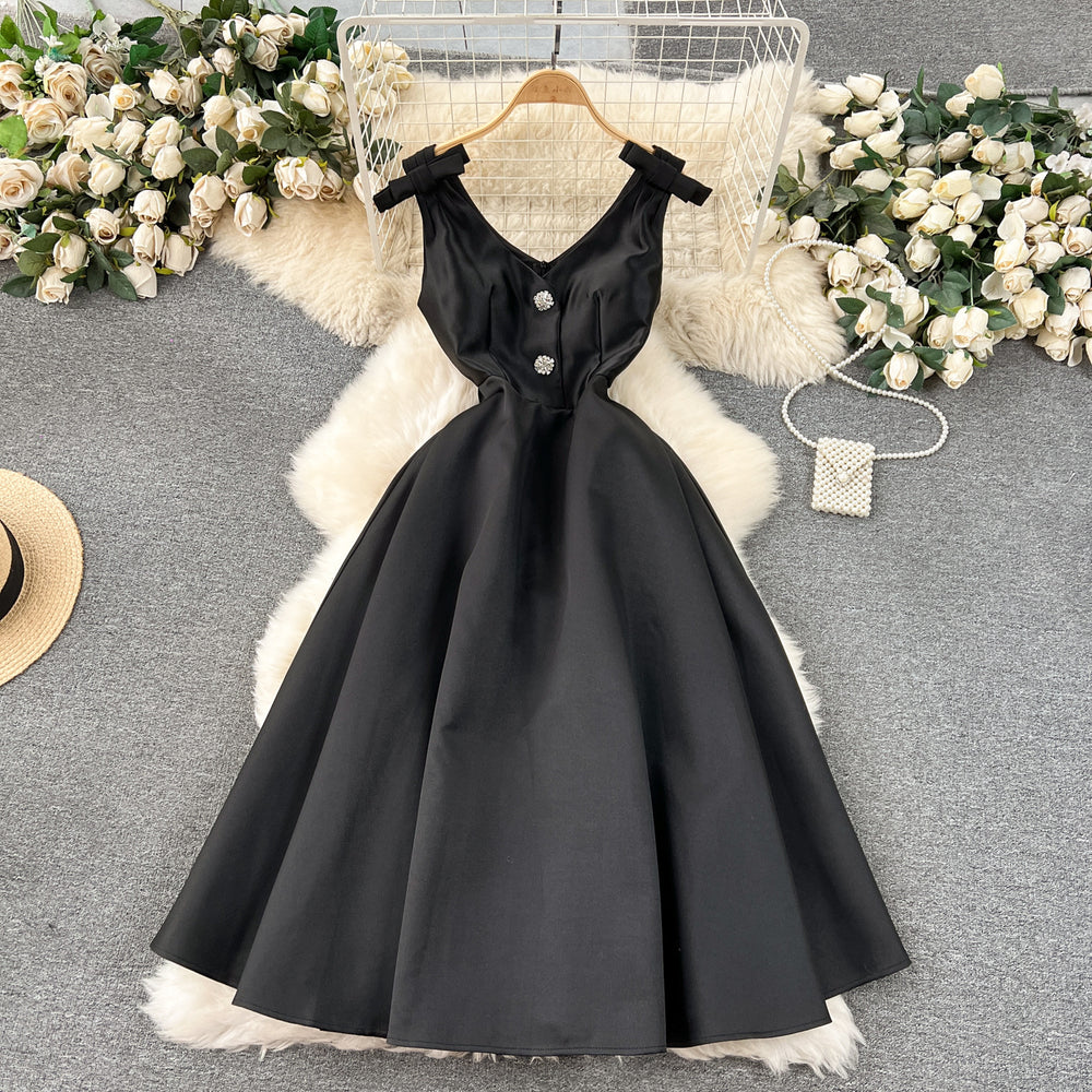 Accessible luxury celebrity banquet classy palace style dress elegantv neck waist slimming look classy exquisite dress