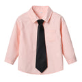 Boys' white long-sleeve shirt - perfect for school uniforms, performances, and everyday wear. korean style available. customization options available