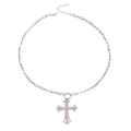 Hollow cross necklace wholesale fashionretrofashionaccessible luxuryniche style diamond accessorieseleganteasiest for match clavicle chain