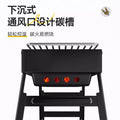 Portable multifunctional bbq grill - foldable all-in-one stove for home, restaurant, charcoal grilling, camping, and outdoor use