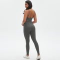 New arrivalhigh waist hip lifting tights suspenders beautiful back sports bra fitness suit cross-border seamless quick-drying yoga clothes