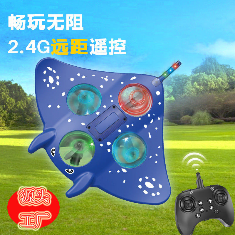 hot-selling remote control aircraft, altitude-fixed aircraft, fall-resistant foam, devil fish, gravity glider, colorful lights, new