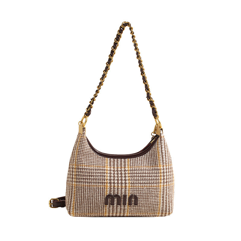 Underarm contrast color casual small square bag women's 2025 spring new korean style retro fashion large capacity commuter shoulder bag
